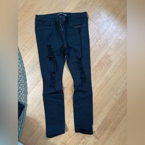 Express Ripped Black Jeans - Size 10